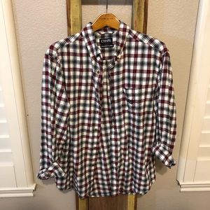 Vintage Chaps plaid flannel dad shirt